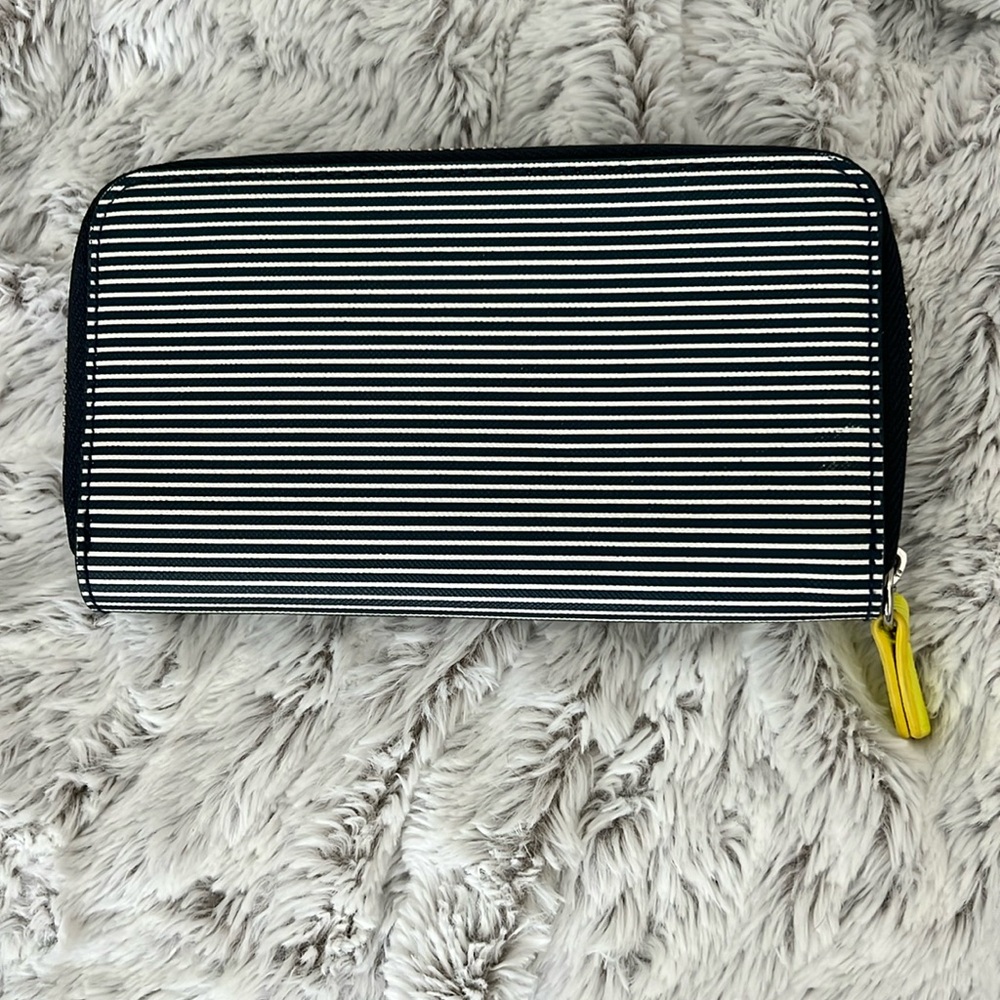 Stella & Dot Madison Tech Wallet - navy breton stripe - Picture 2 of 5